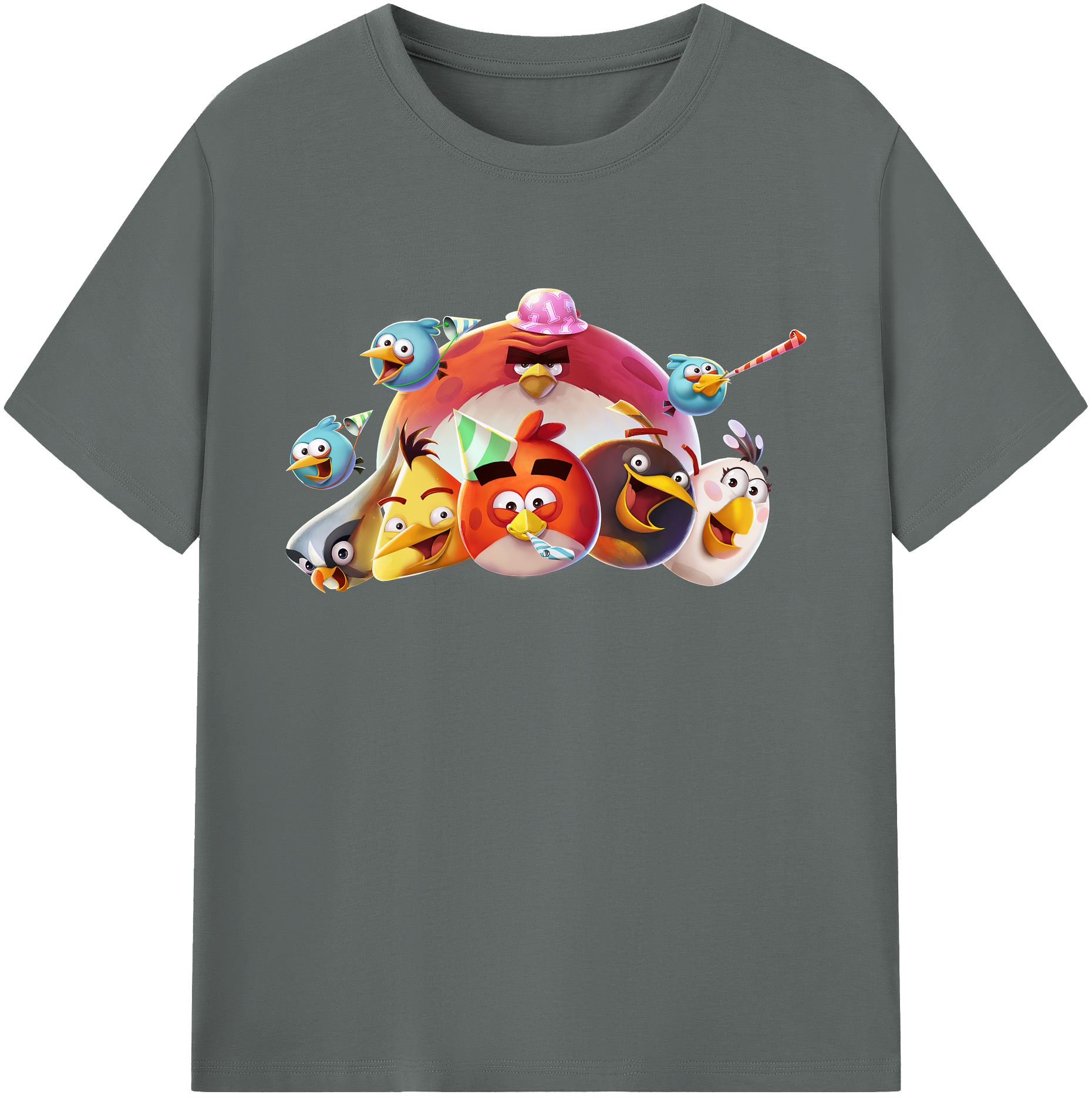 （画像用） Angry Birds アングリーバード 綿100％ メンズ半袖Tシャツ｜肌触りやわらか＆通気性